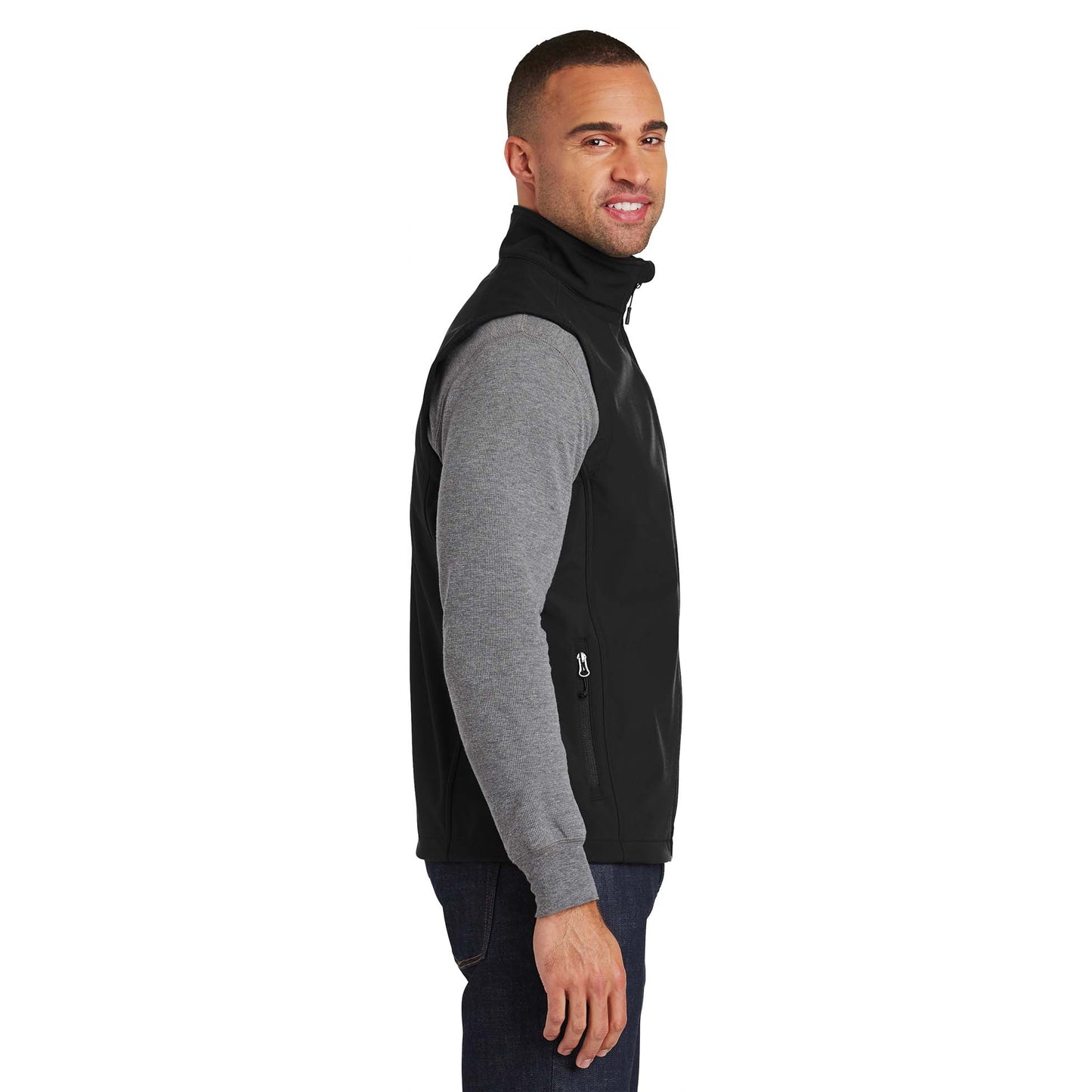 Battleship Grey Vests - Port Authority - Stylish Shell Design