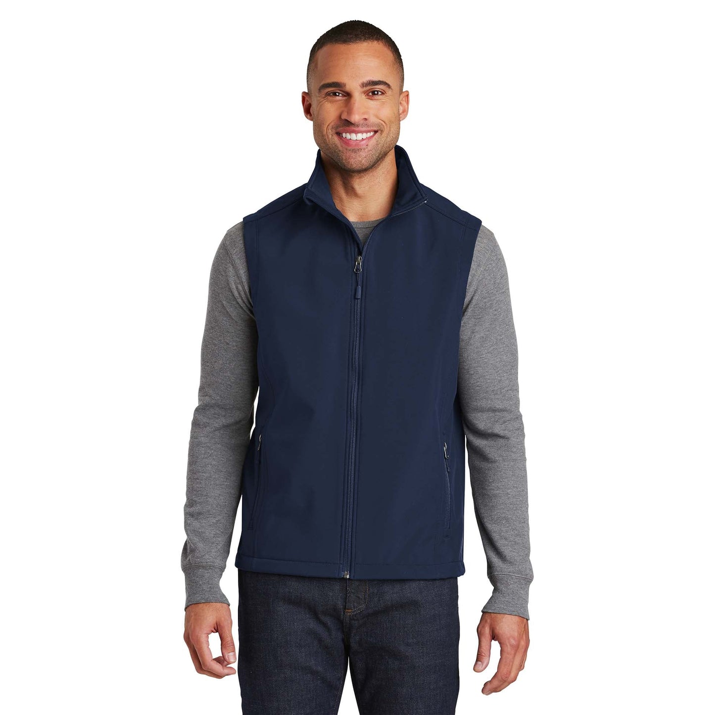 Battleship Grey Vests - Port Authority - Stylish Shell Design