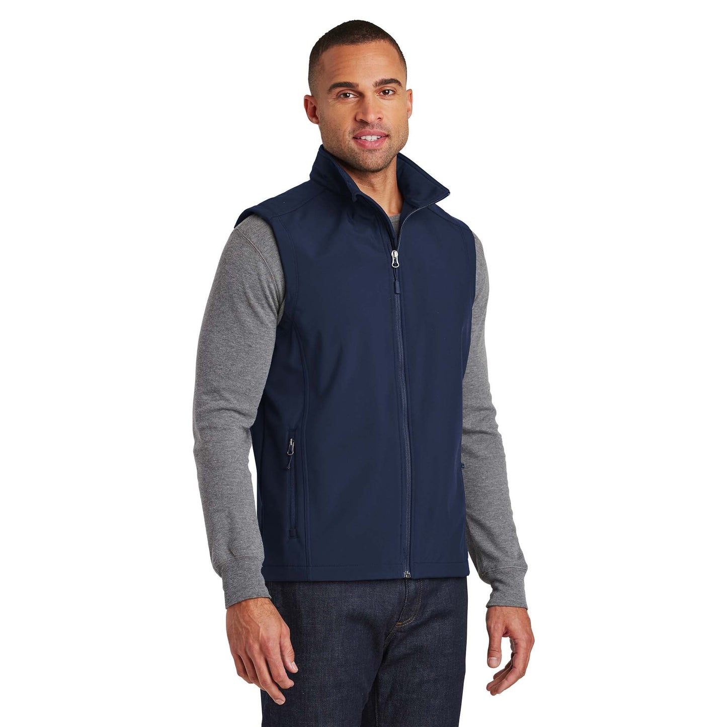 Battleship Grey Vests - Port Authority - Stylish Shell Design