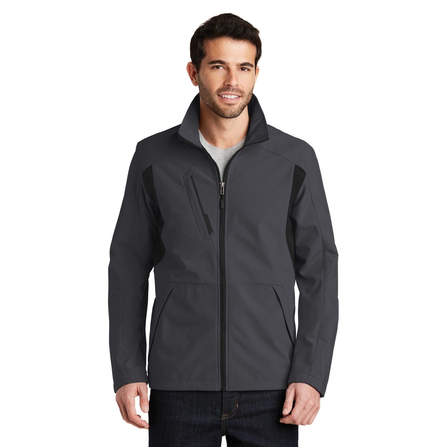 Battleship Grey Soft Shell Jacket - Port Authority - Stylish Design