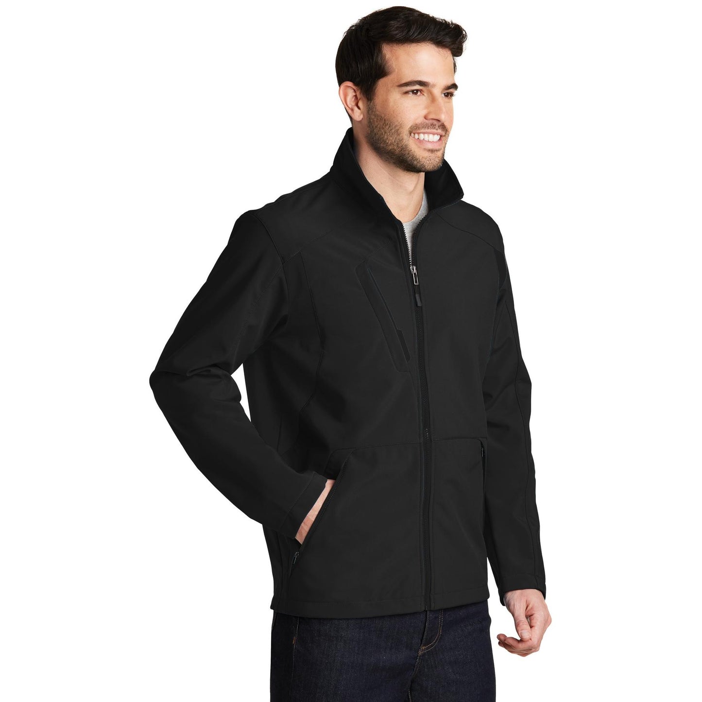 Battleship Grey Soft Shell Jacket - Port Authority - Stylish Design