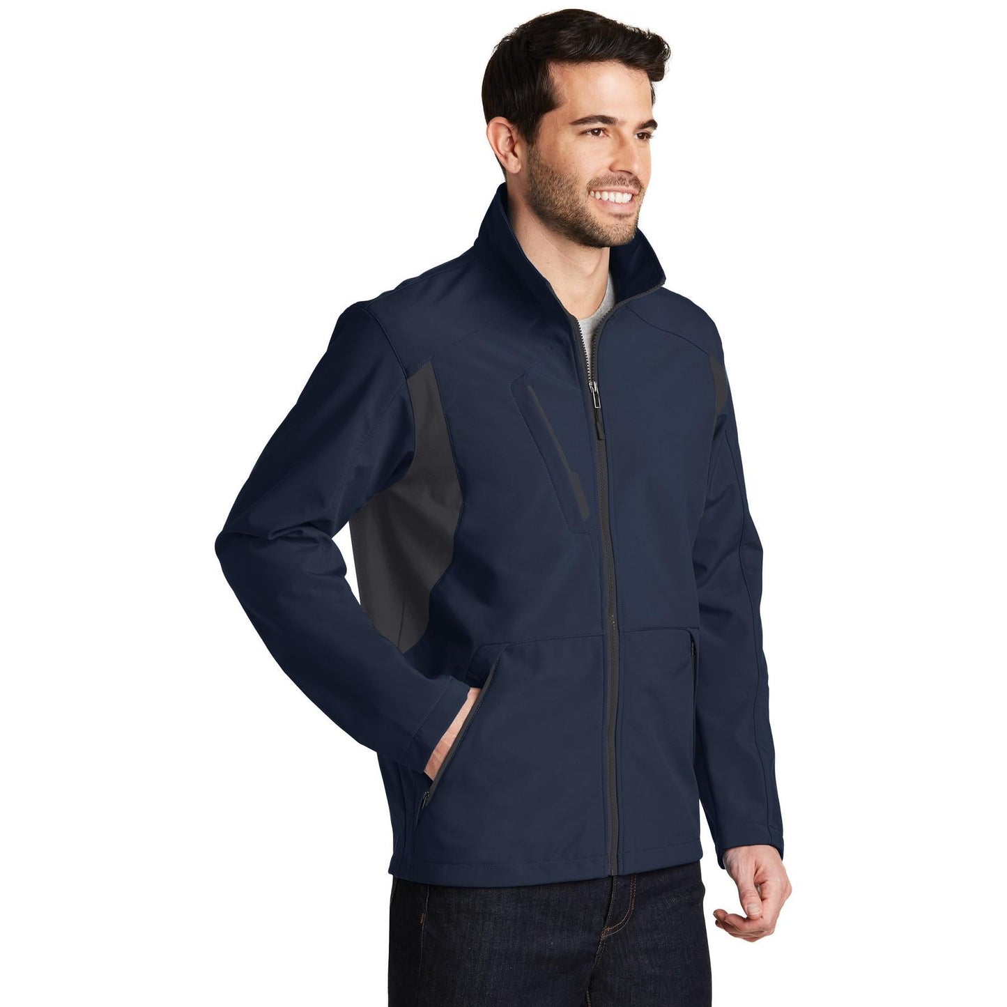 Battleship Grey Soft Shell Jacket - Port Authority - Stylish Design