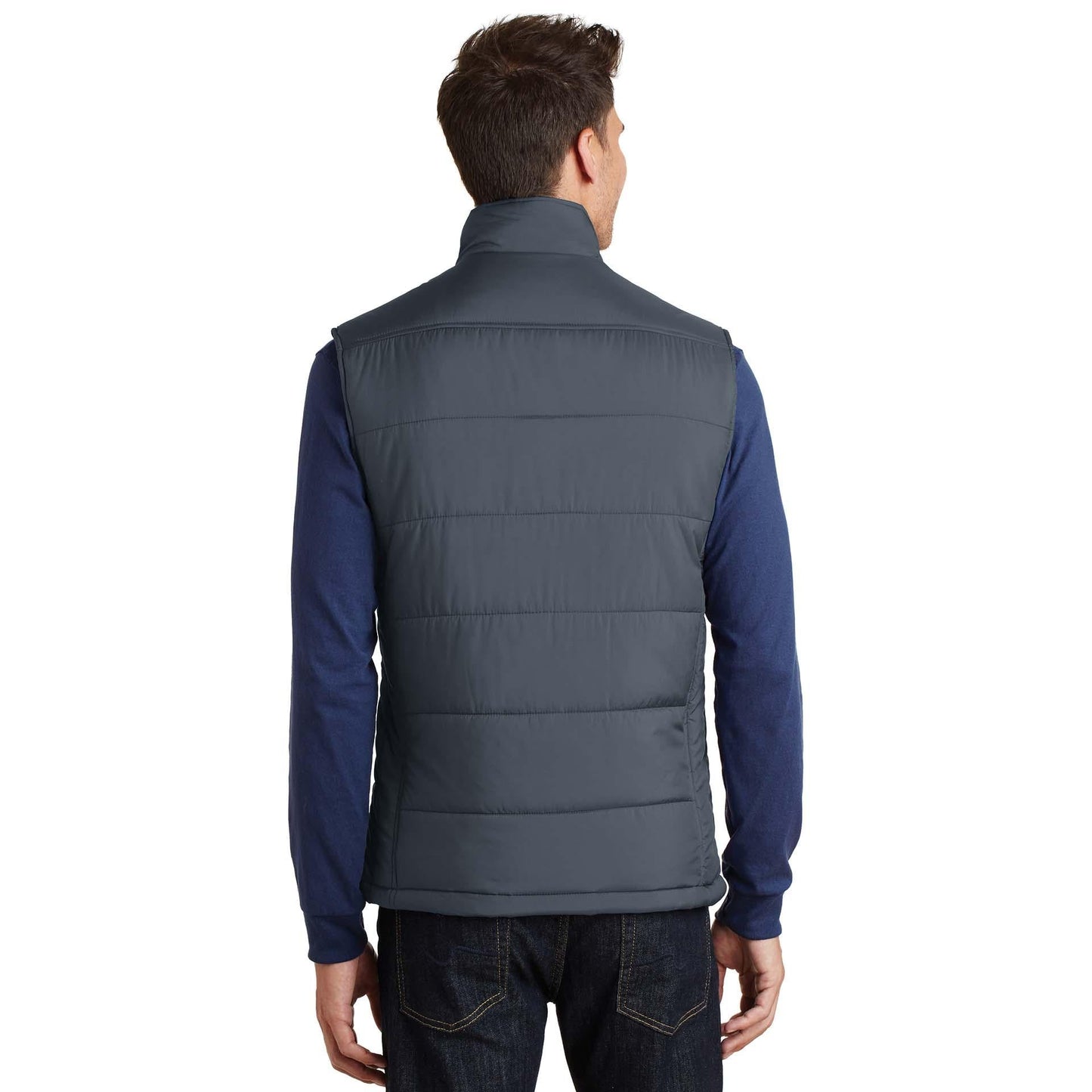 Mediterranean Blue Puffy Vest - Port Authority - Cozy Layer