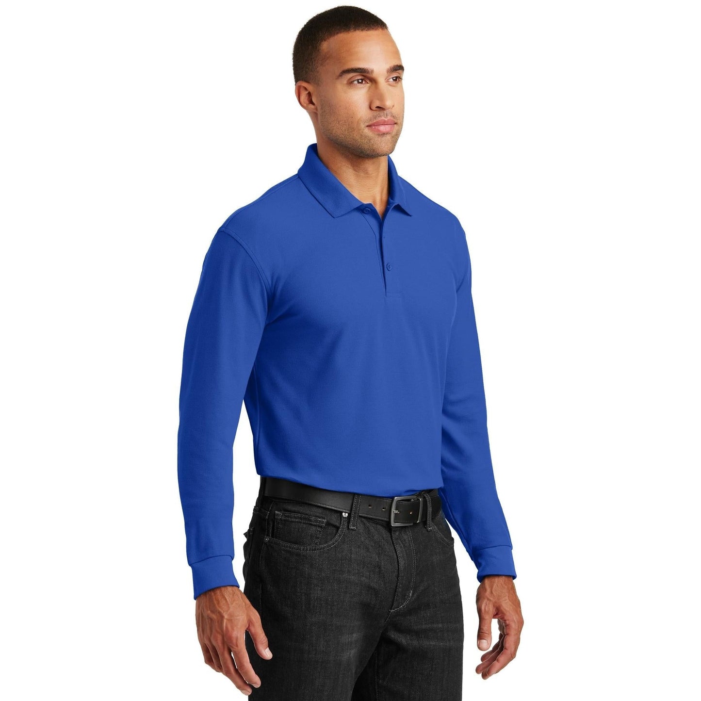 Deep Black Polo Shirts - Port Authority - Durable Pique