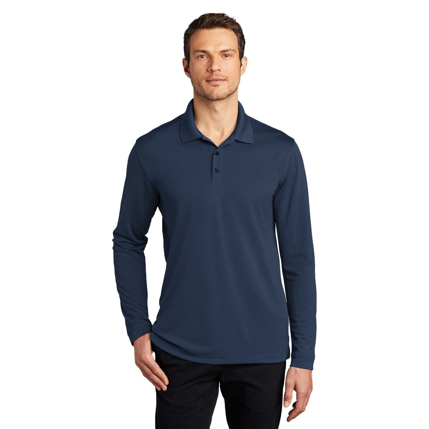 Deep Black Polo Shirts - Port Authority - Micro-Mesh