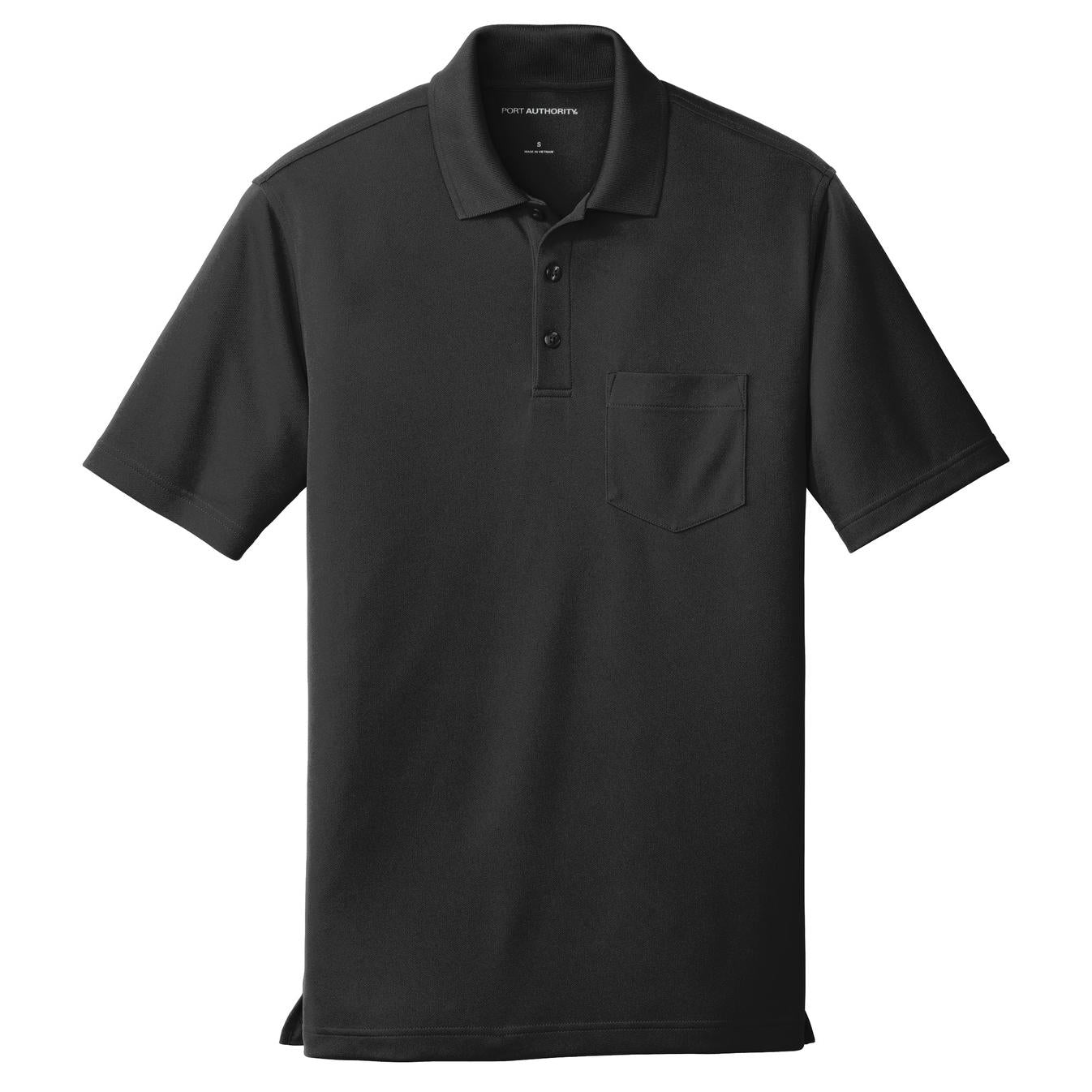 Deep Black Polo Shirt - Port Authority - Breathable Design