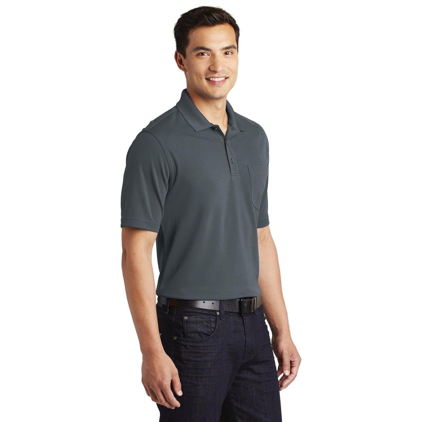 Deep Black Polo Shirt - Port Authority - Breathable Design