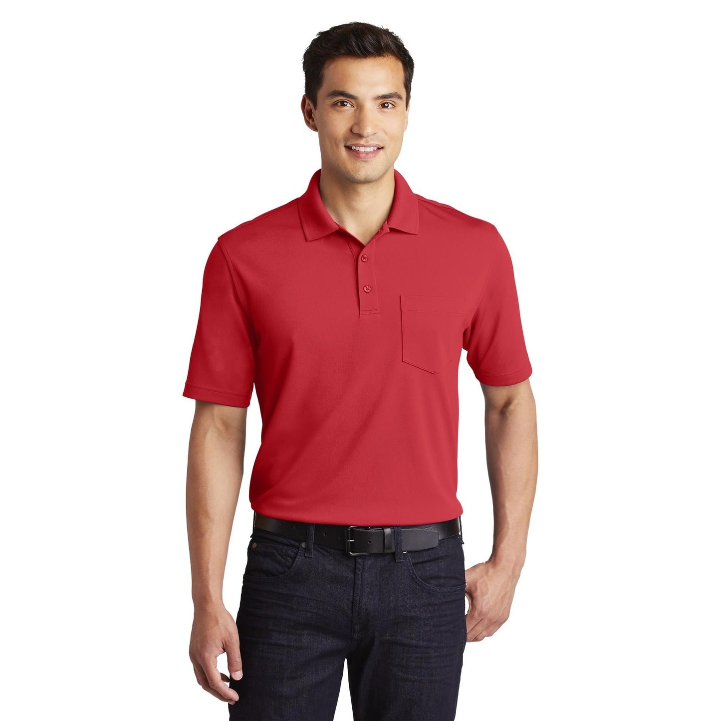 Deep Black Polo Shirt - Port Authority - Breathable Design