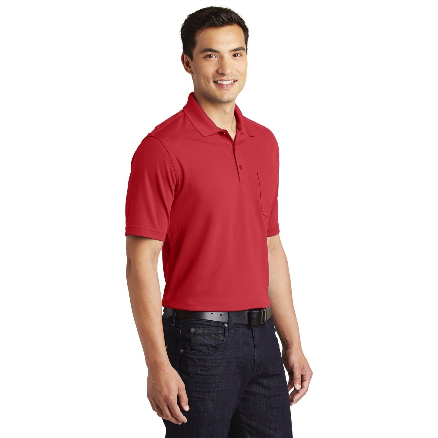 Deep Black Polo Shirt - Port Authority - Breathable Design