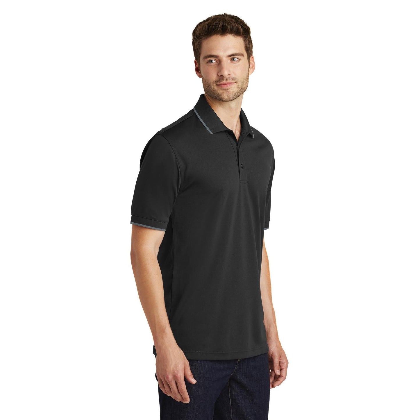 Deep Black Polo Shirt - Port Authority - Breathable Fabric