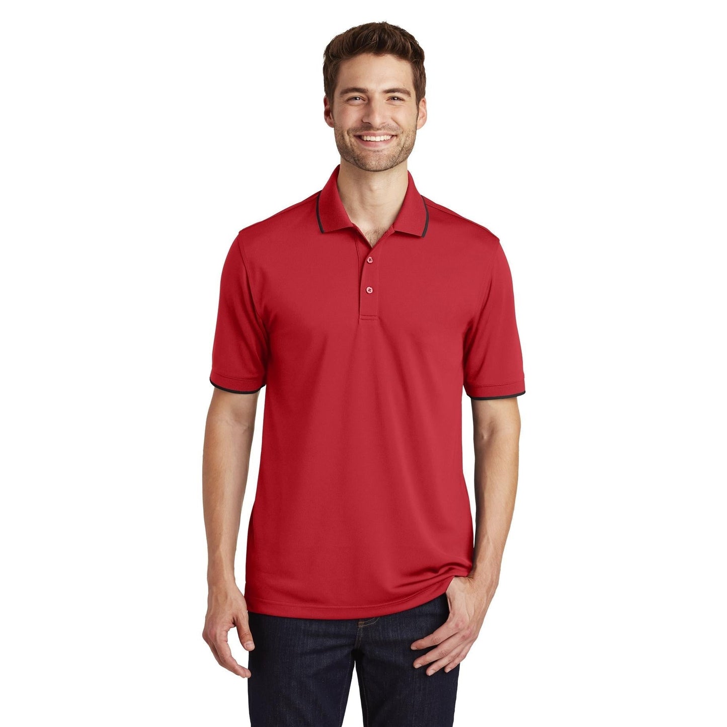 Deep Black Polo Shirt - Port Authority - Breathable Fabric