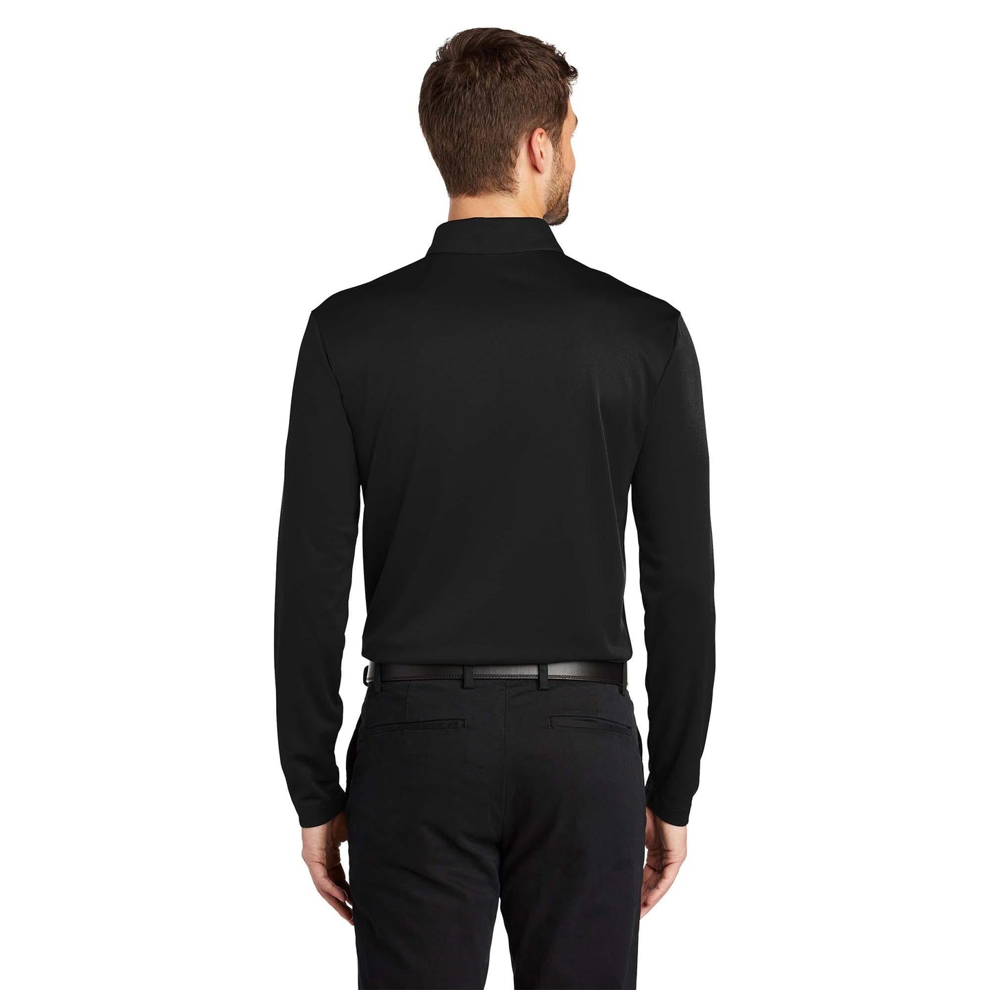Black Performance Polo - Port Authority - Silk Touch