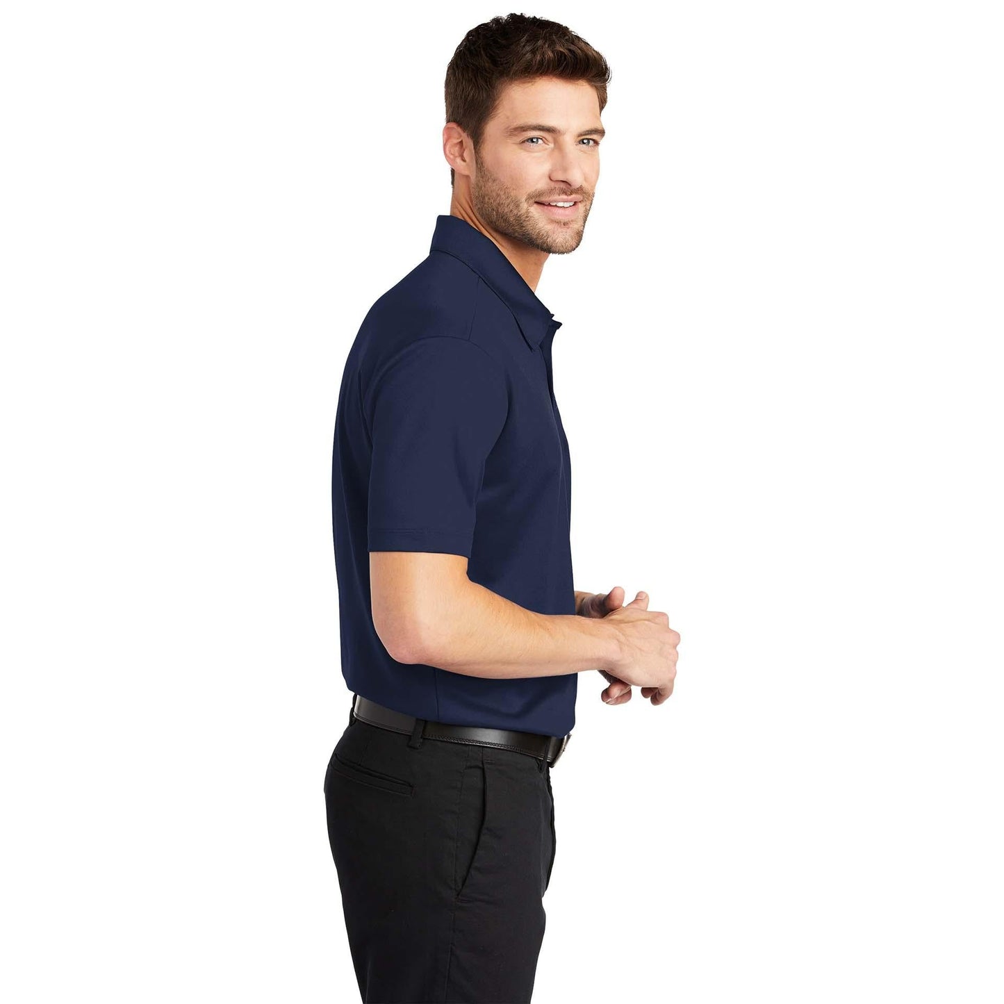 Black Polo Shirt - Port Authority - Soft Touch Fabric
