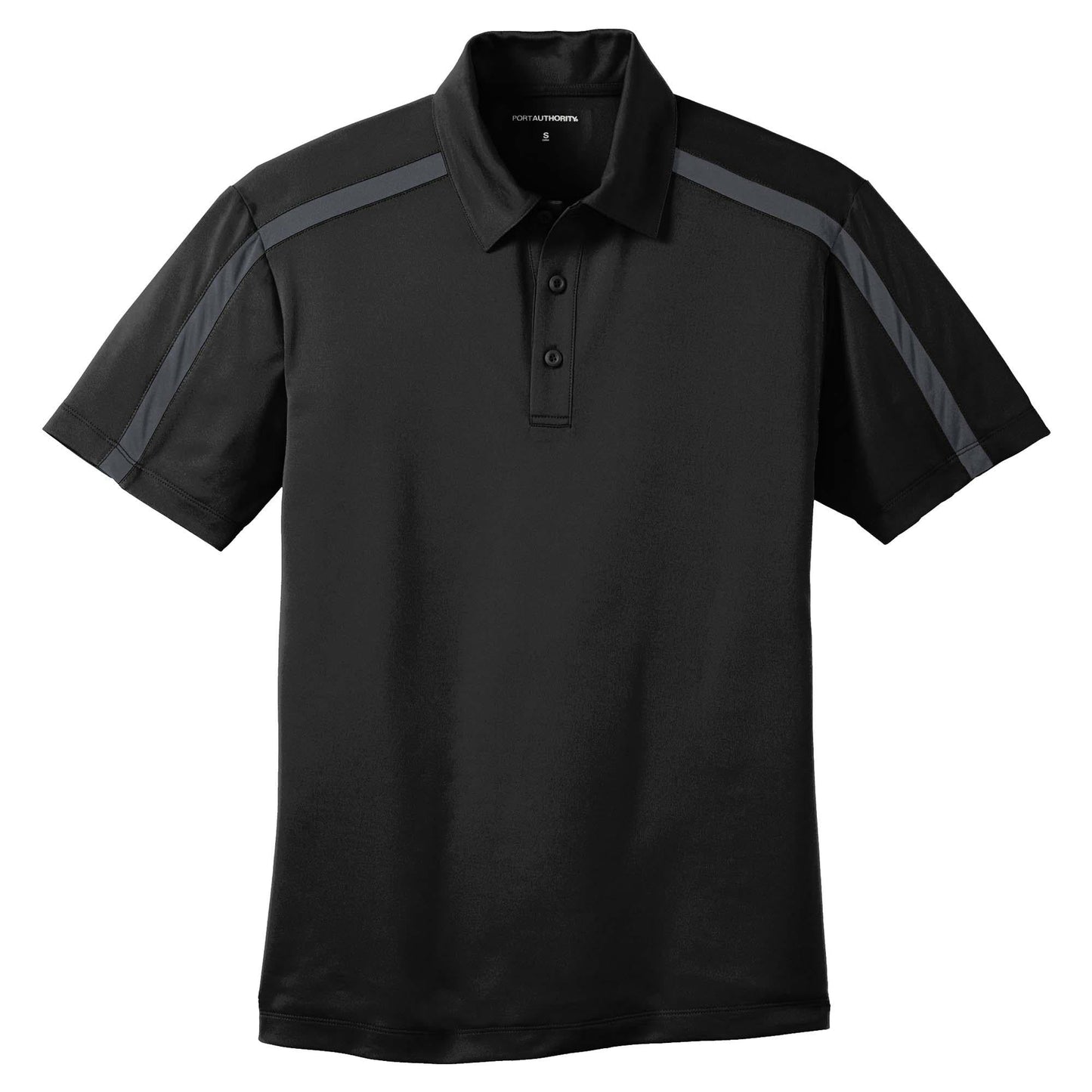 Black/Steel Grey Polo - Port Authority - Performance Fabric