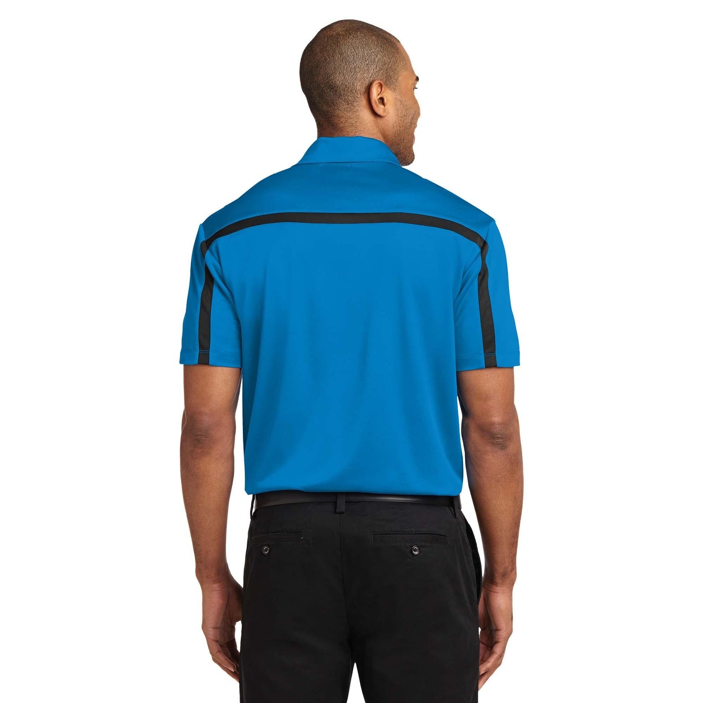 Black/Steel Grey Polo - Port Authority - Performance Fabric