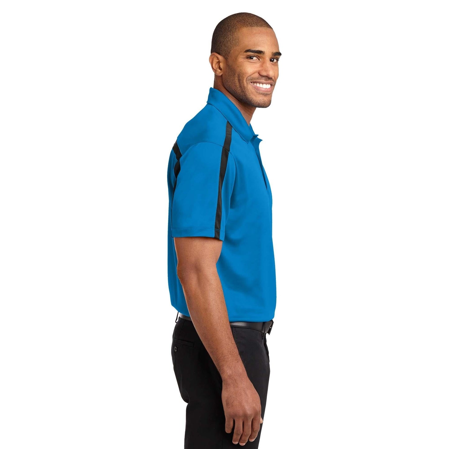 Black/Steel Grey Polo - Port Authority - Performance Fabric