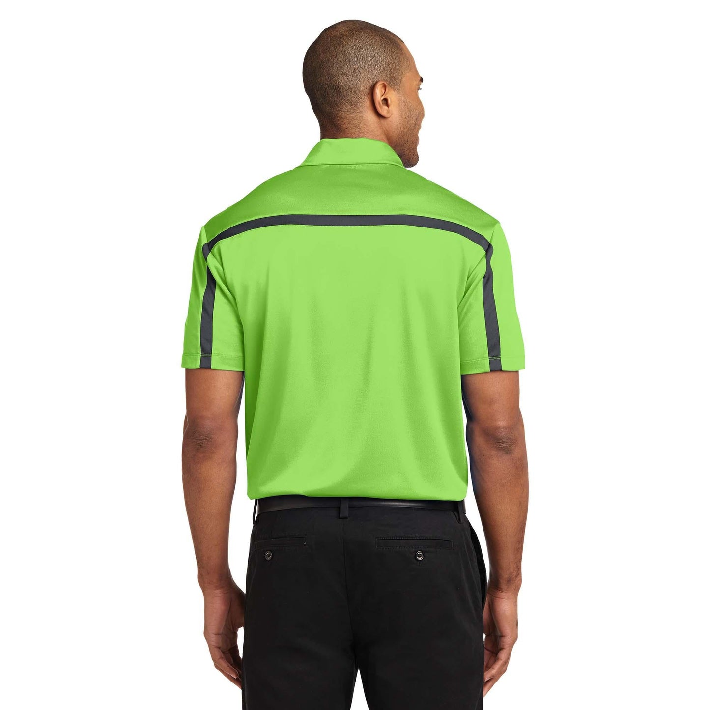 Black/Steel Grey Polo - Port Authority - Performance Fabric