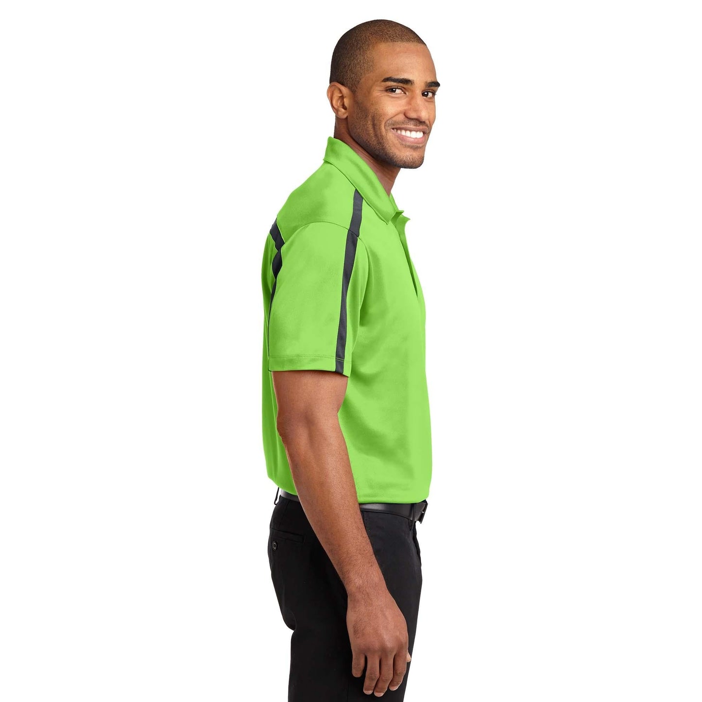 Black/Steel Grey Polo - Port Authority - Performance Fabric