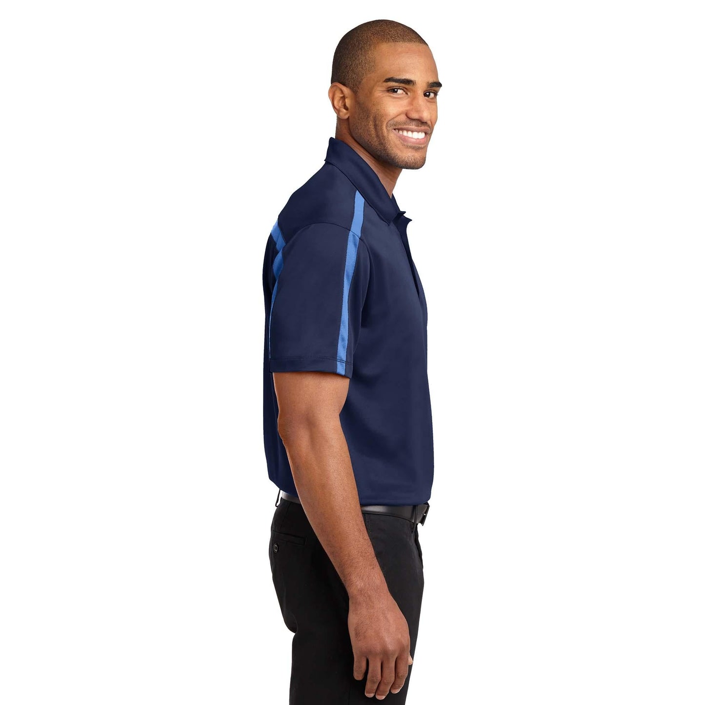 Black/Steel Grey Polo - Port Authority - Performance Fabric