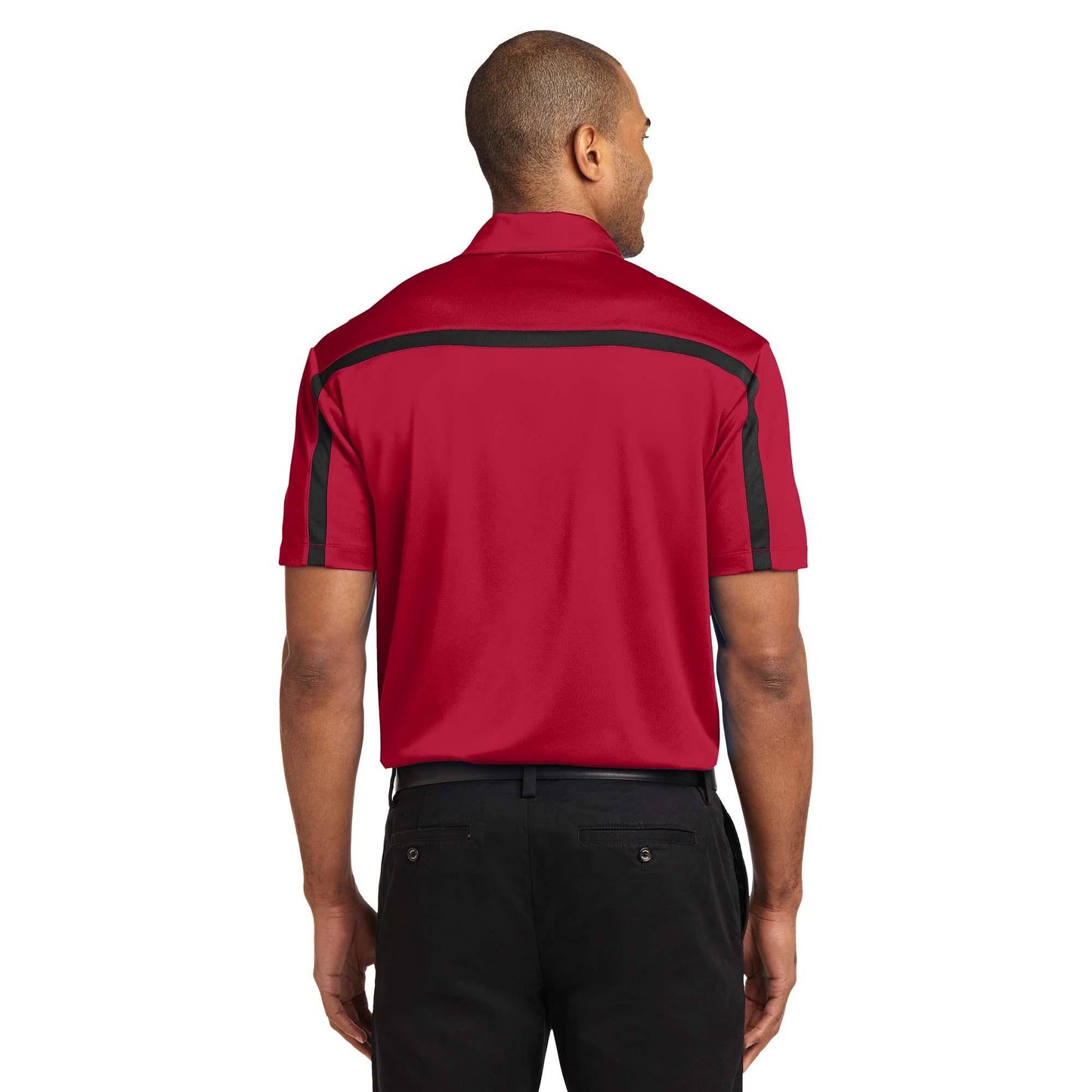 Black/Steel Grey Polo - Port Authority - Performance Fabric