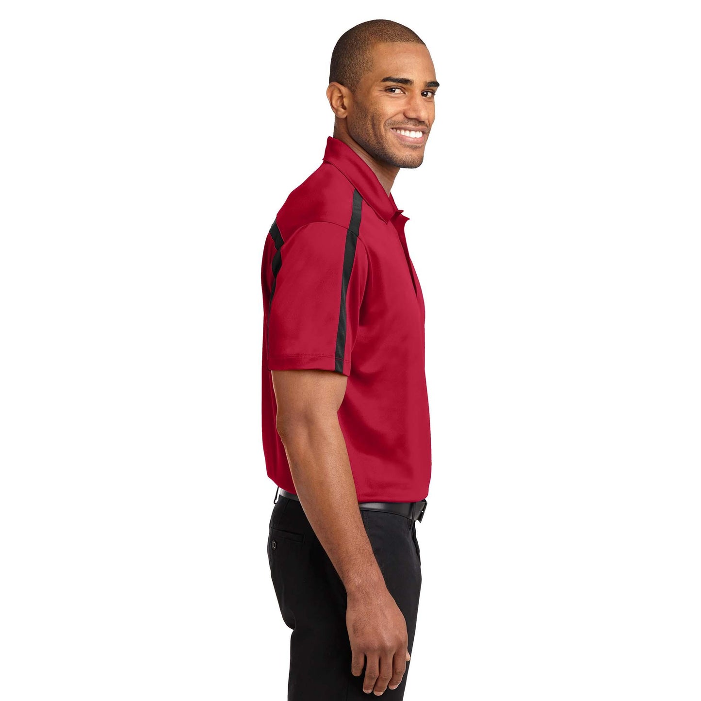 Black/Steel Grey Polo - Port Authority - Performance Fabric