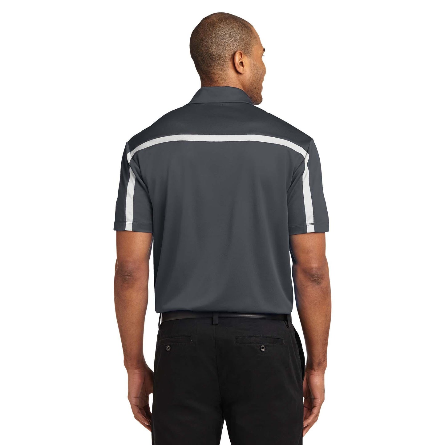 Black/Steel Grey Polo - Port Authority - Performance Fabric