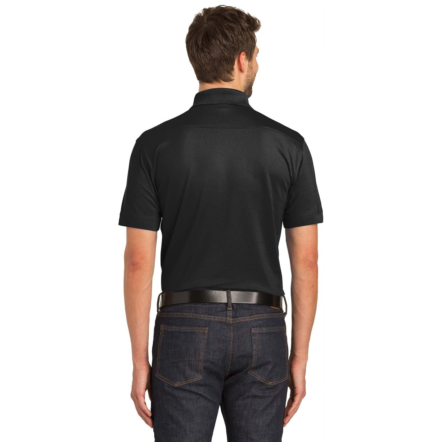 Black Polo Shirt - Port Authority - Stretch Pique, Soft