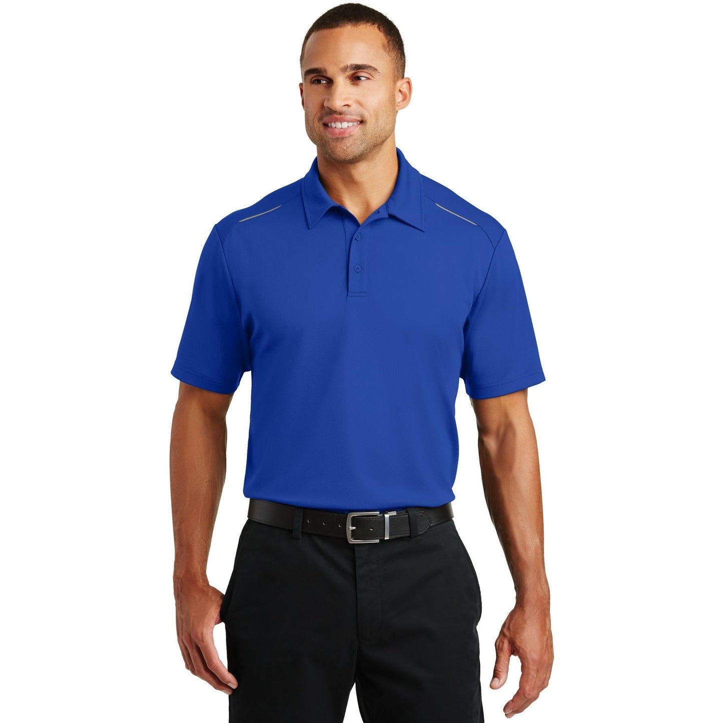 Battleship Grey Polo - Port Authority - Moisture-Wicking