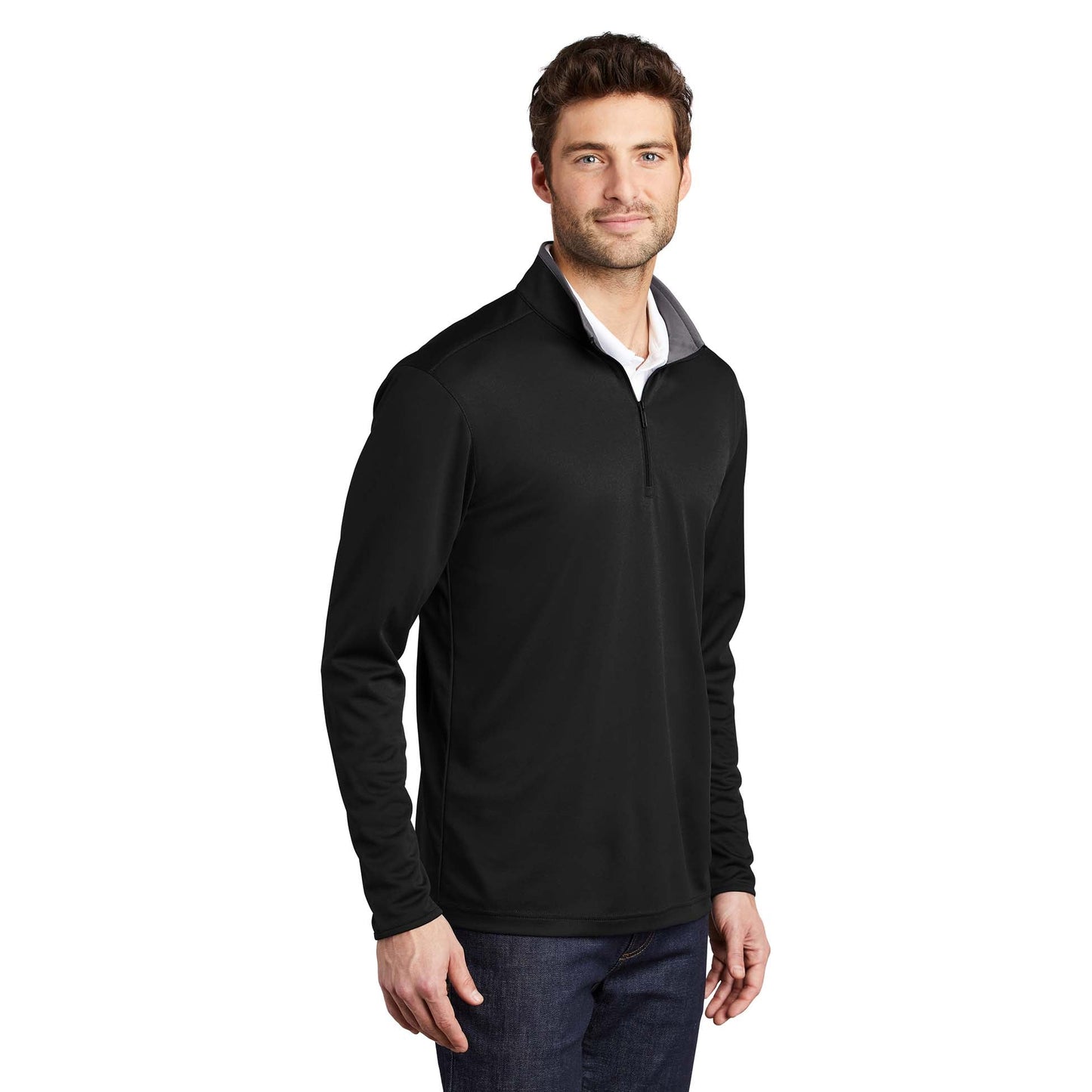 Black/Steel Grey Sweatshirt - Port Authority - Snag Resistant