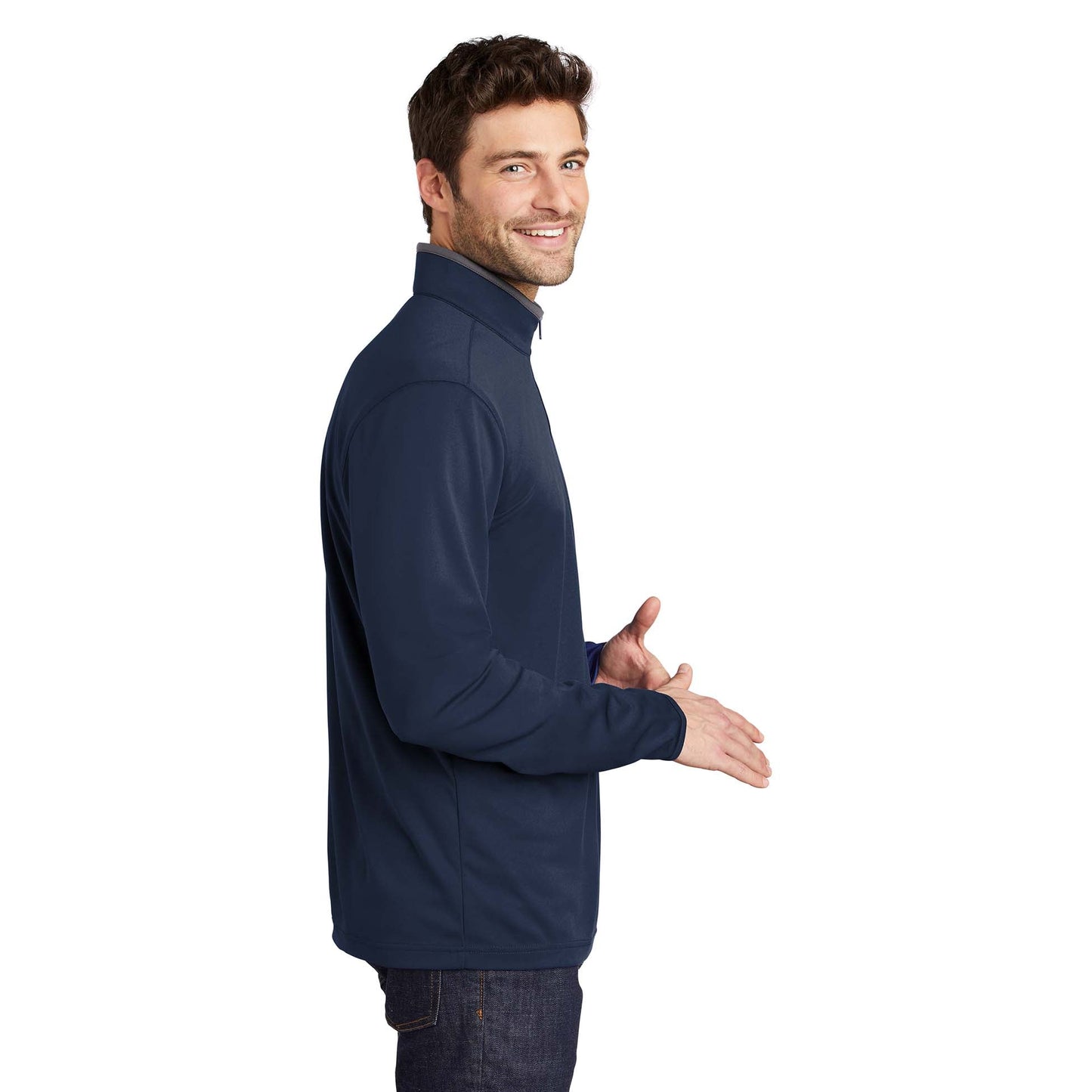 Black/Steel Grey Sweatshirt - Port Authority - Snag Resistant