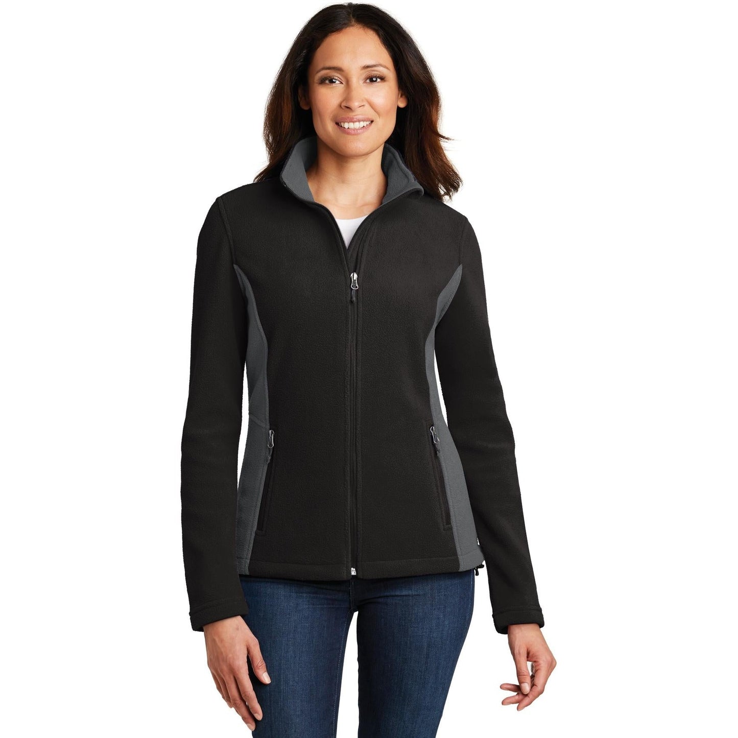 Black/Battleship Grey Jacket - Port Authority - Soft Fleece