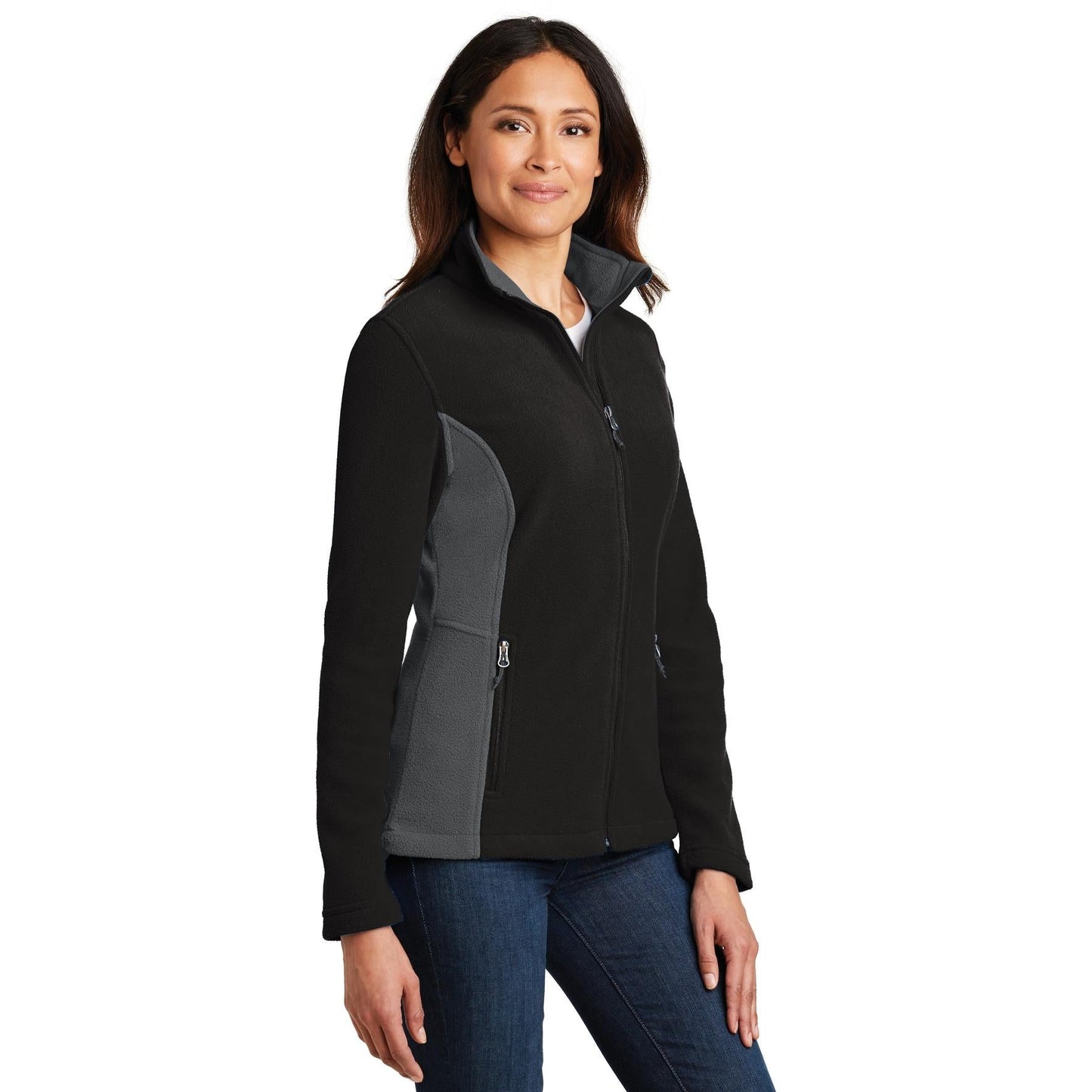 Black/Battleship Grey Jacket - Port Authority - Soft Fleece
