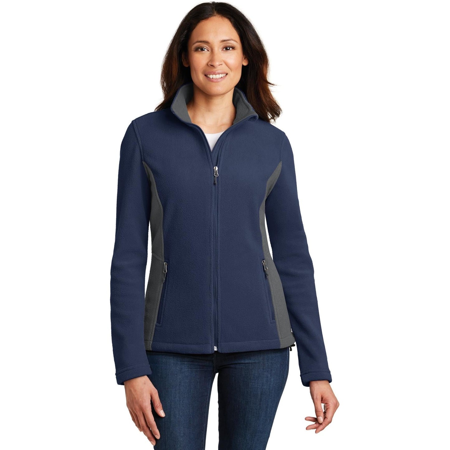 Black/Battleship Grey Jacket - Port Authority - Soft Fleece