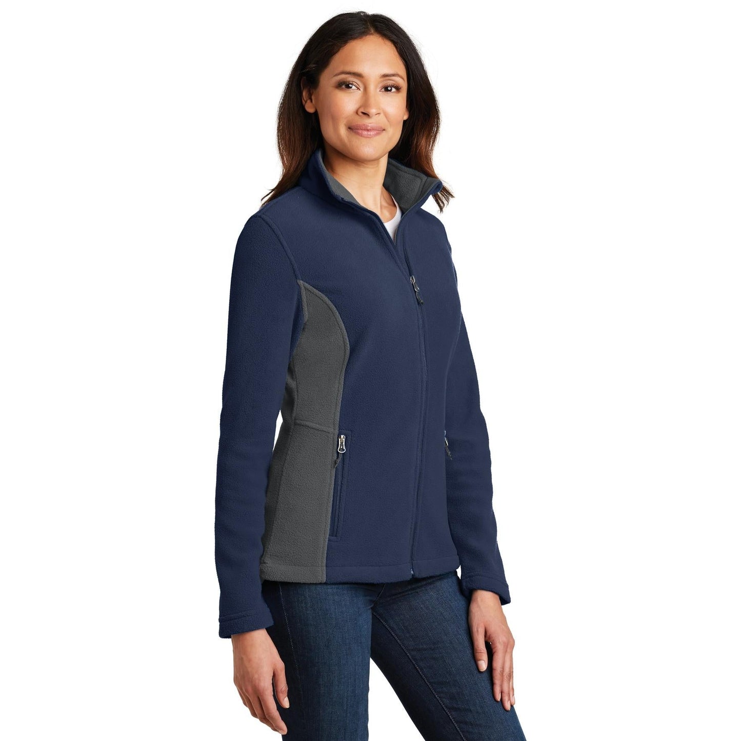 Black/Battleship Grey Jacket - Port Authority - Soft Fleece