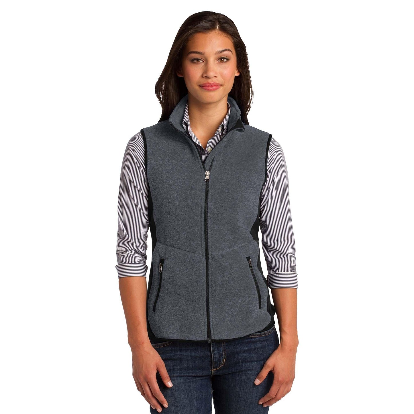 Charcoal Heather Vest - Port Authority - Soft Fleece