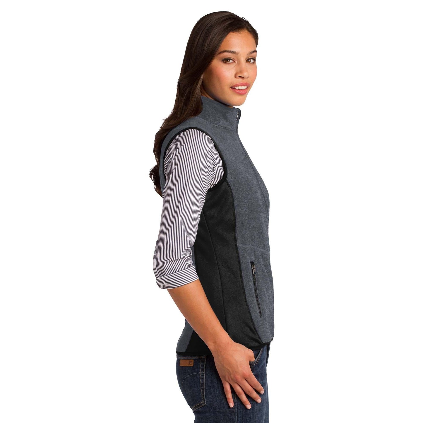 Charcoal Heather Vest - Port Authority - Soft Fleece