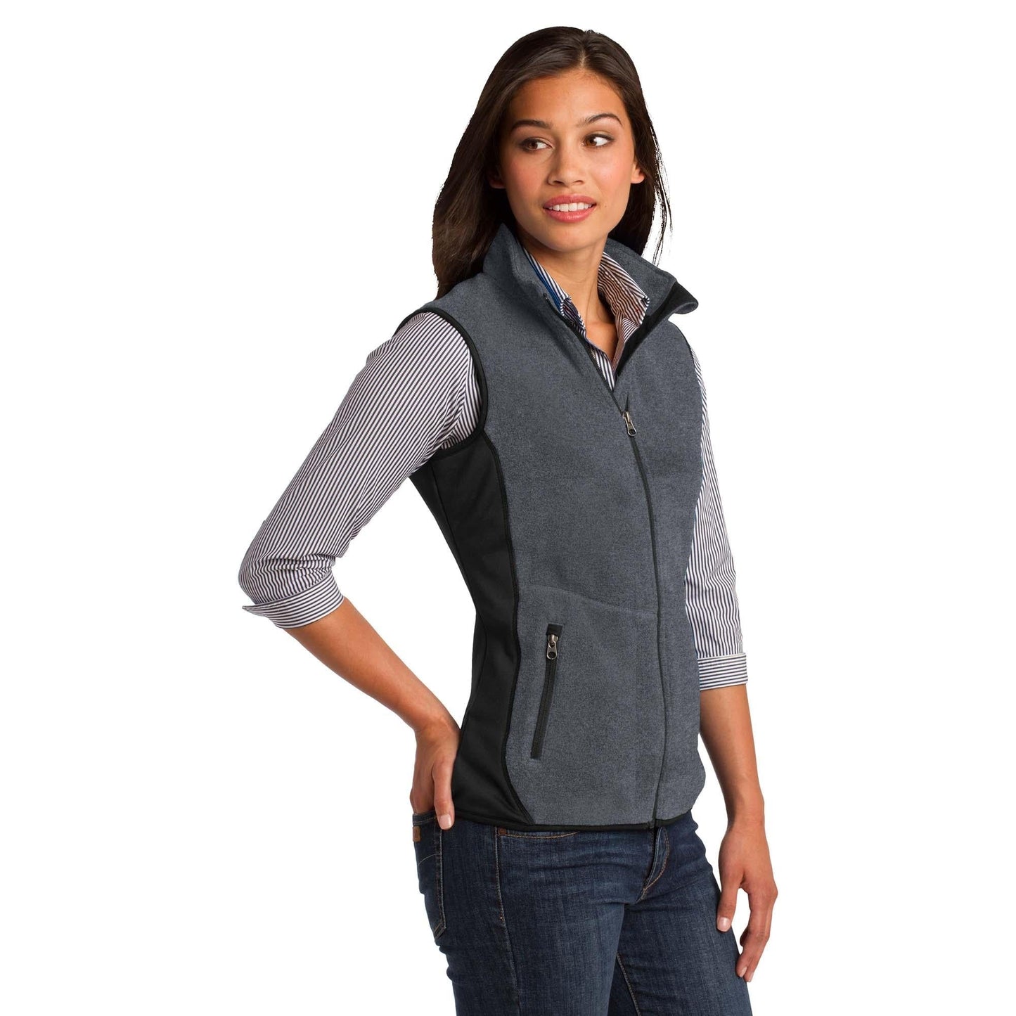 Charcoal Heather Vest - Port Authority - Soft Fleece