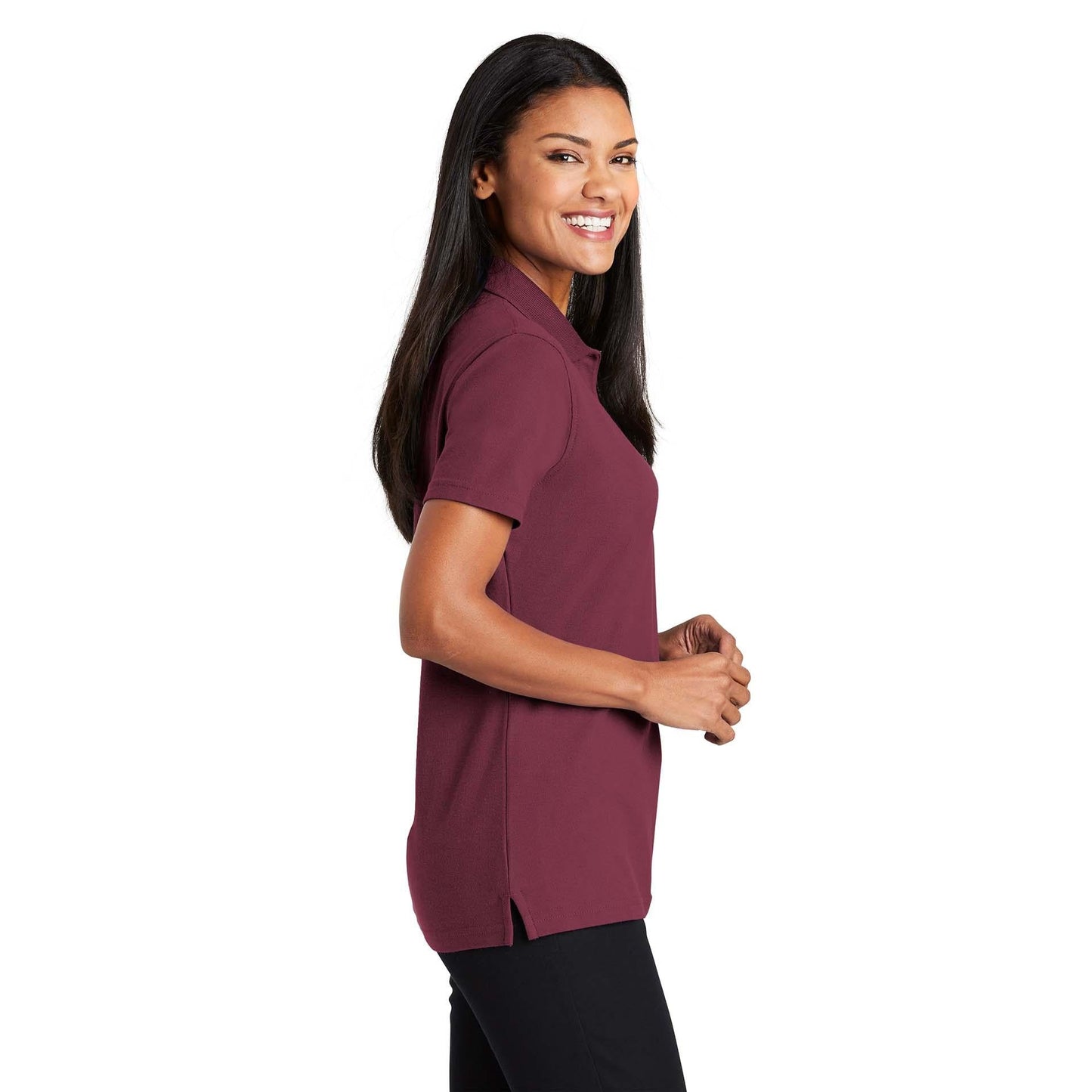 Black Polo Shirt - Port Authority - Stain-Resistant