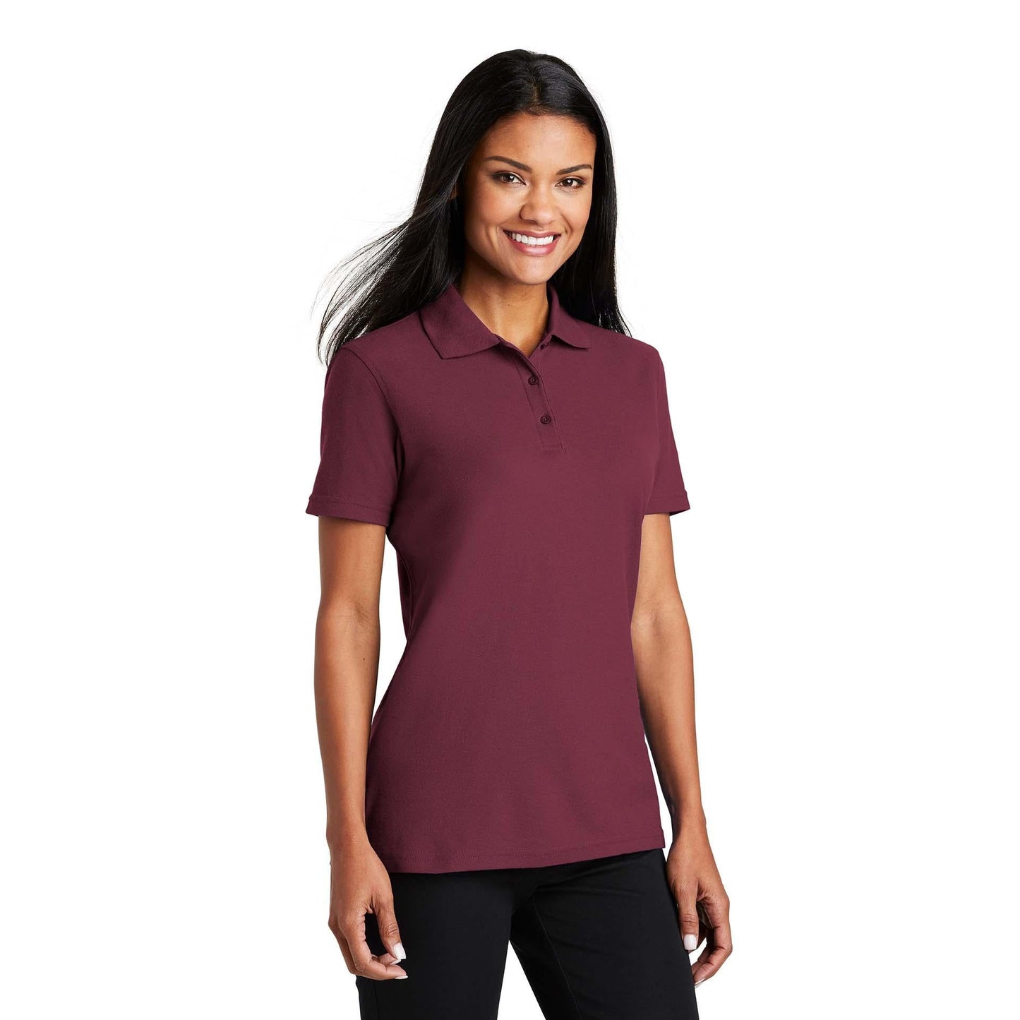 Black Polo Shirt - Port Authority - Stain-Resistant