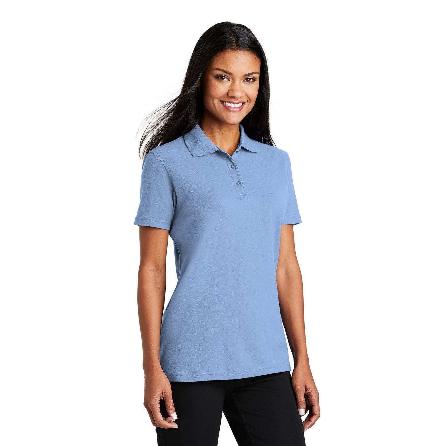 Black Polo Shirt - Port Authority - Stain-Resistant