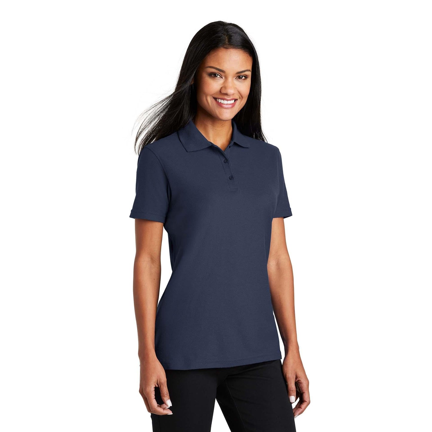 Black Polo Shirt - Port Authority - Stain-Resistant
