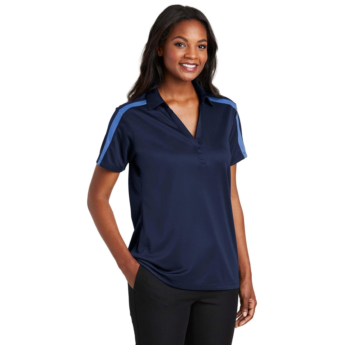 Black/Steel Grey Polo - Port Authority - Stylish Design