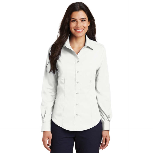 White Button Up Shirt - Port Authority - Soft Cotton