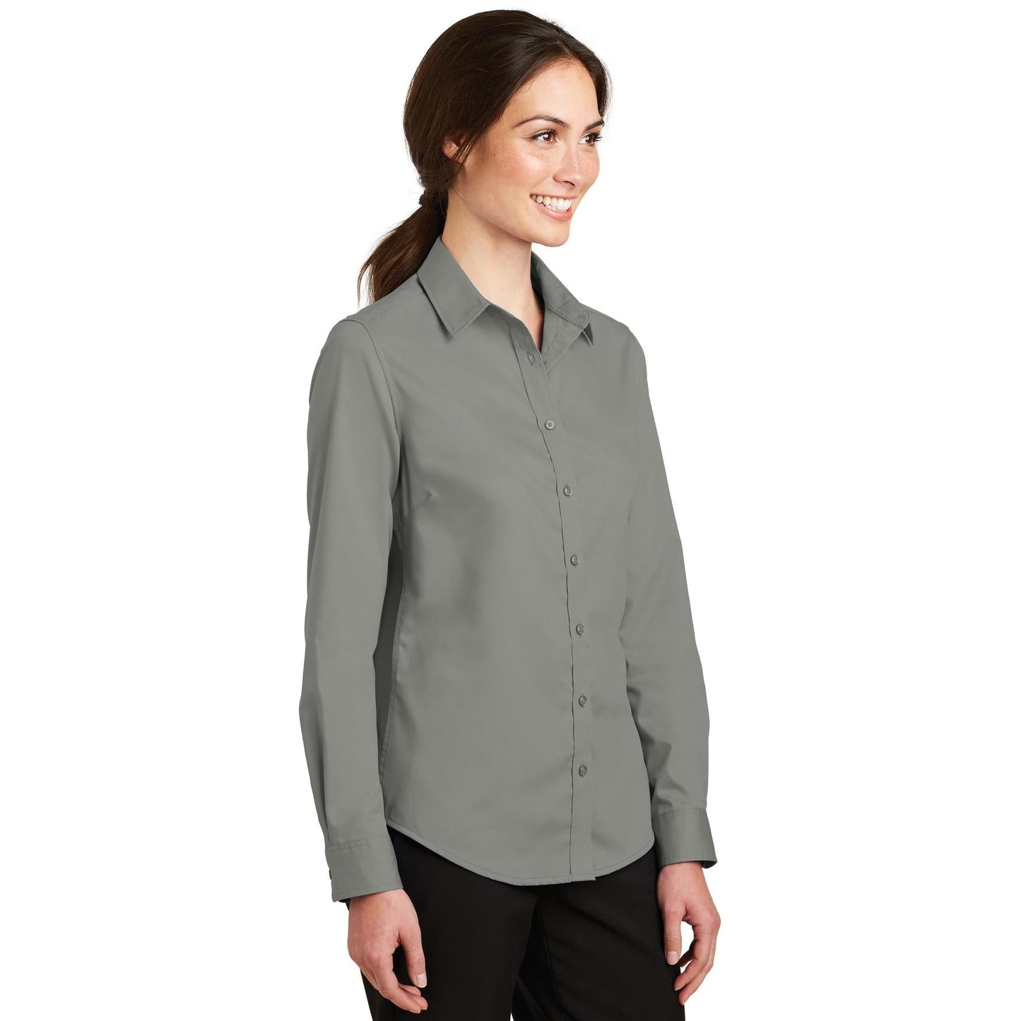 Black Button Up Shirt - Port Authority - Stylish Design