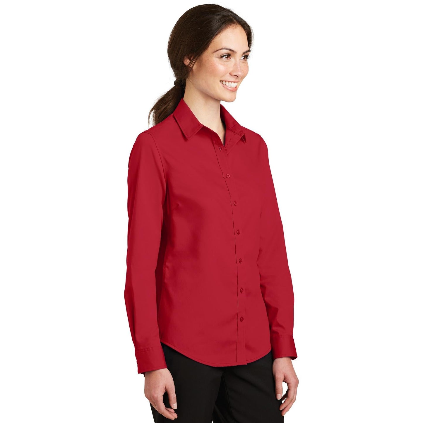 Black Button Up Shirt - Port Authority - Stylish Design