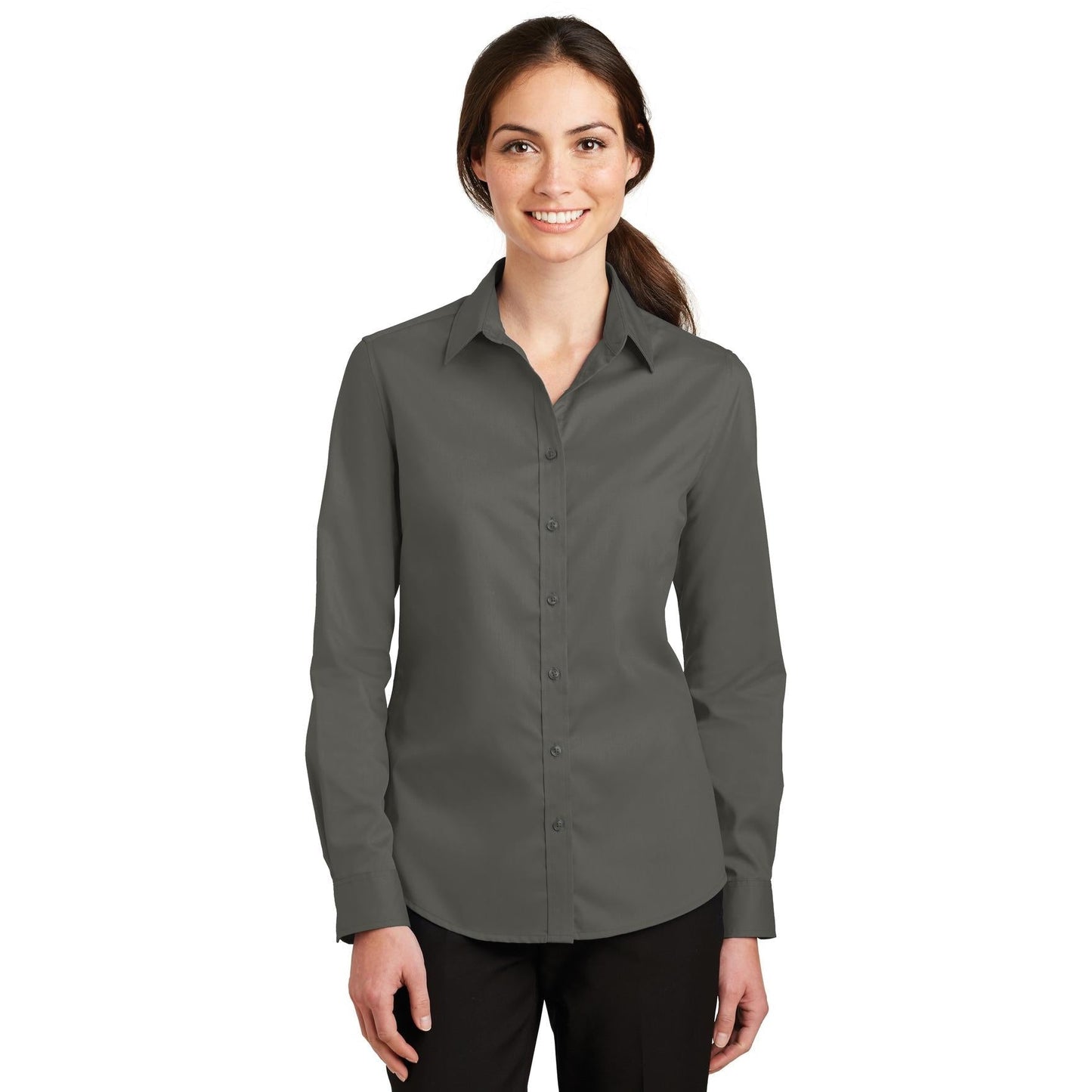 Black Button Up Shirt - Port Authority - Stylish Design
