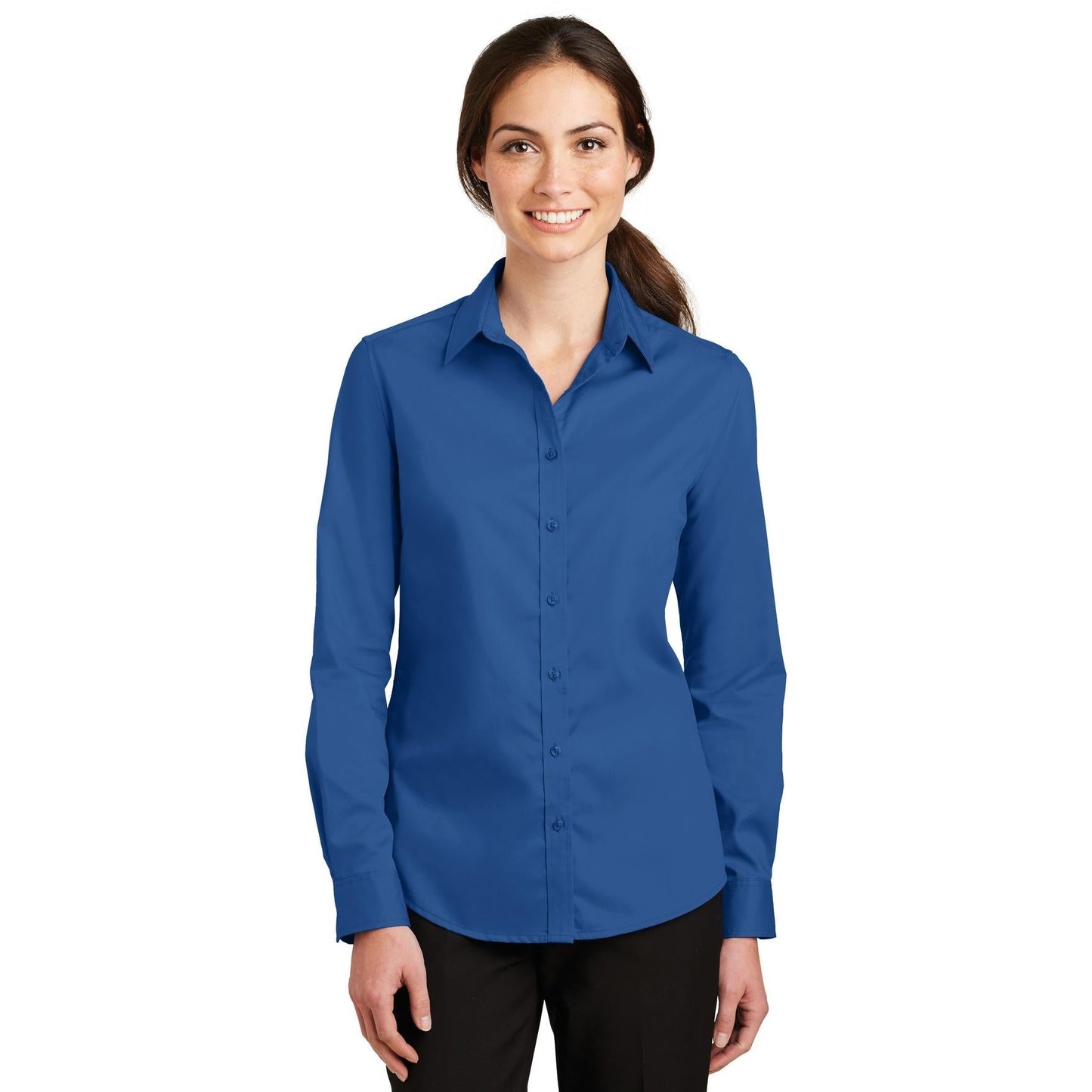 Black Button Up Shirt - Port Authority - Stylish Design