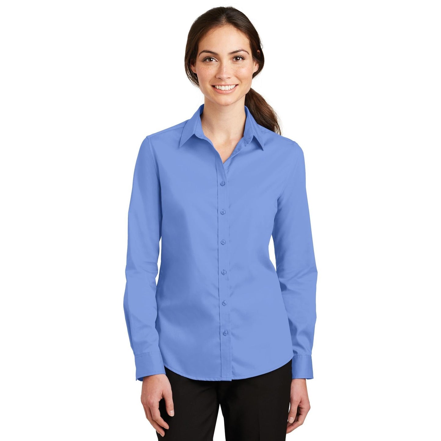 Black Button Up Shirt - Port Authority - Stylish Design