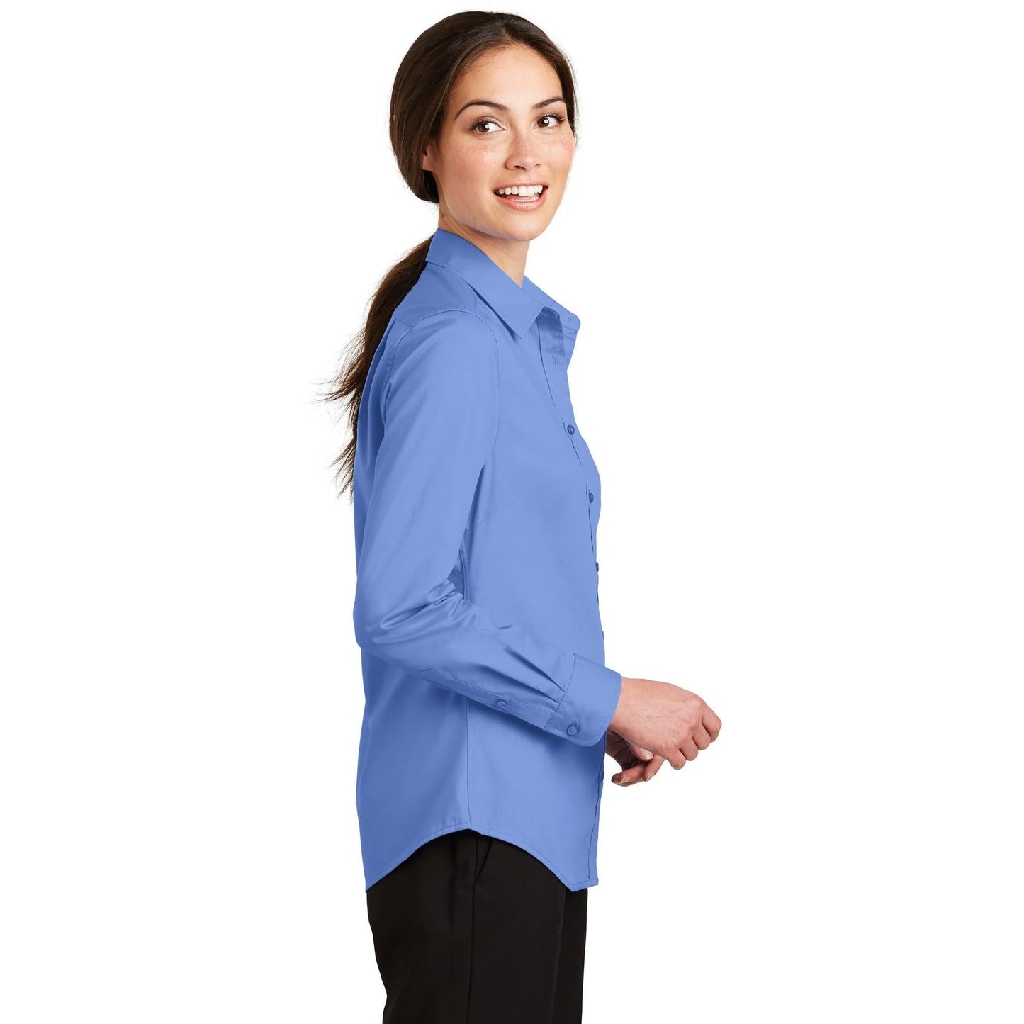 Black Button Up Shirt - Port Authority - Stylish Design