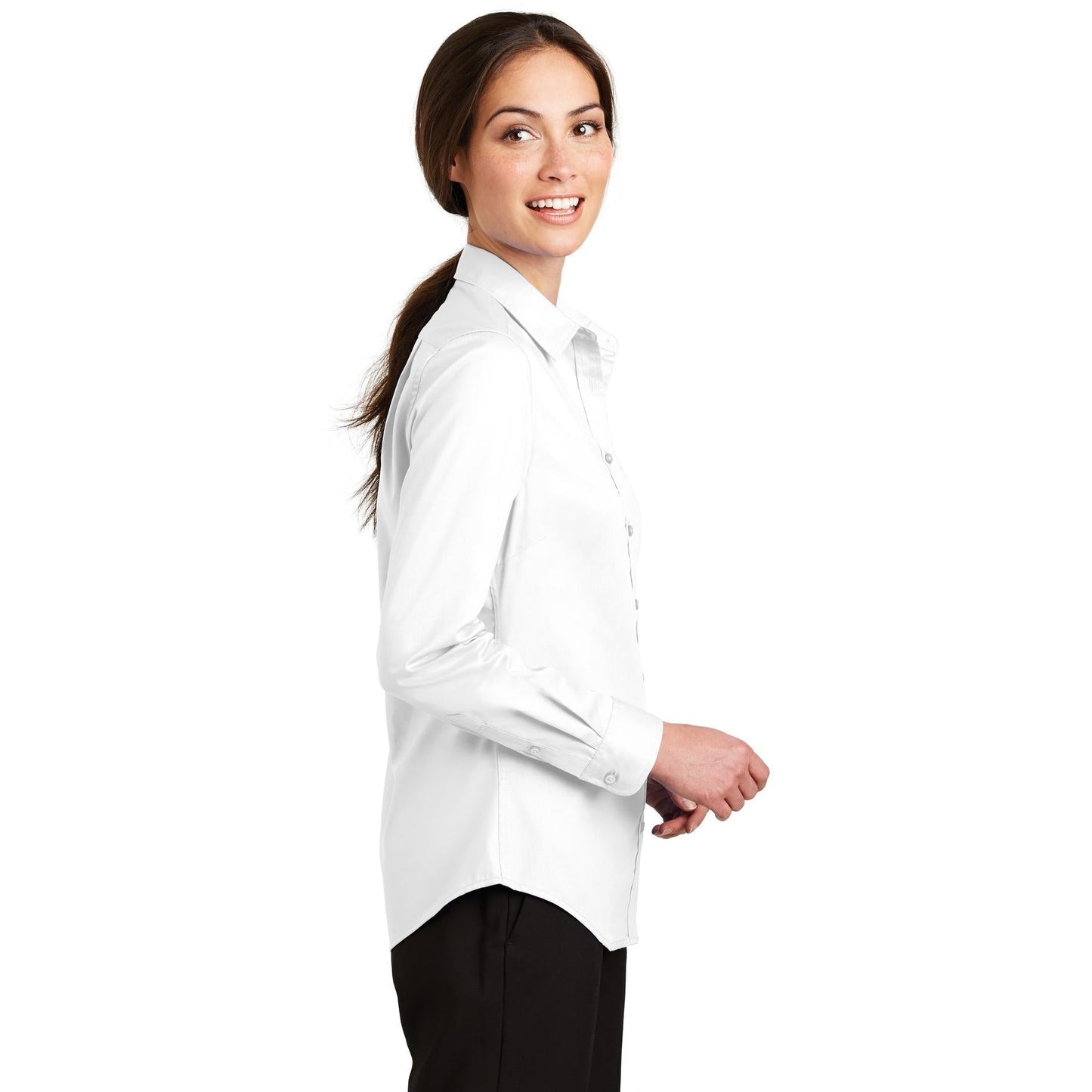 Black Button Up Shirt - Port Authority - Stylish Design